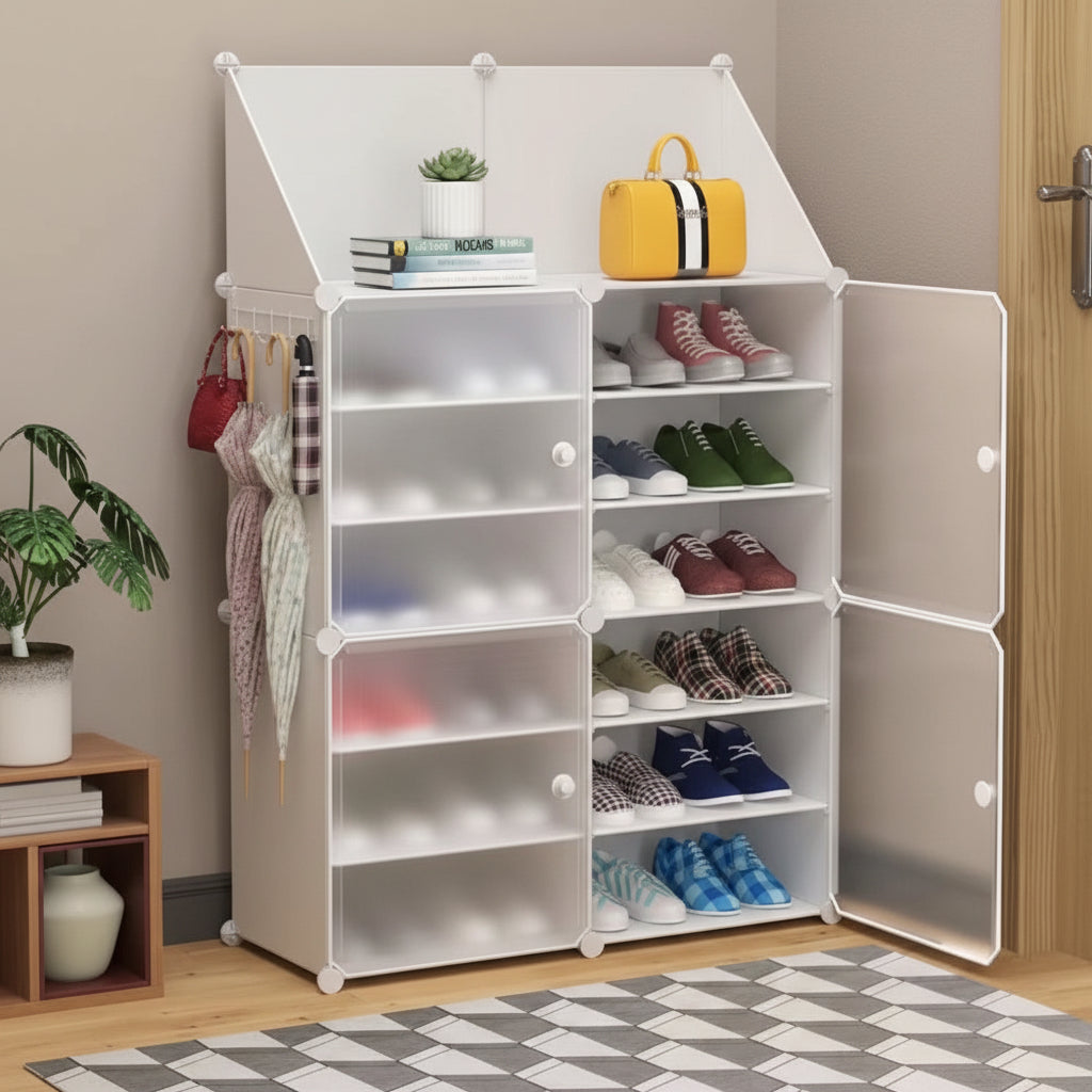 Zapatero Organizador 2 Filas Y 6 Pisos Estante Triangular