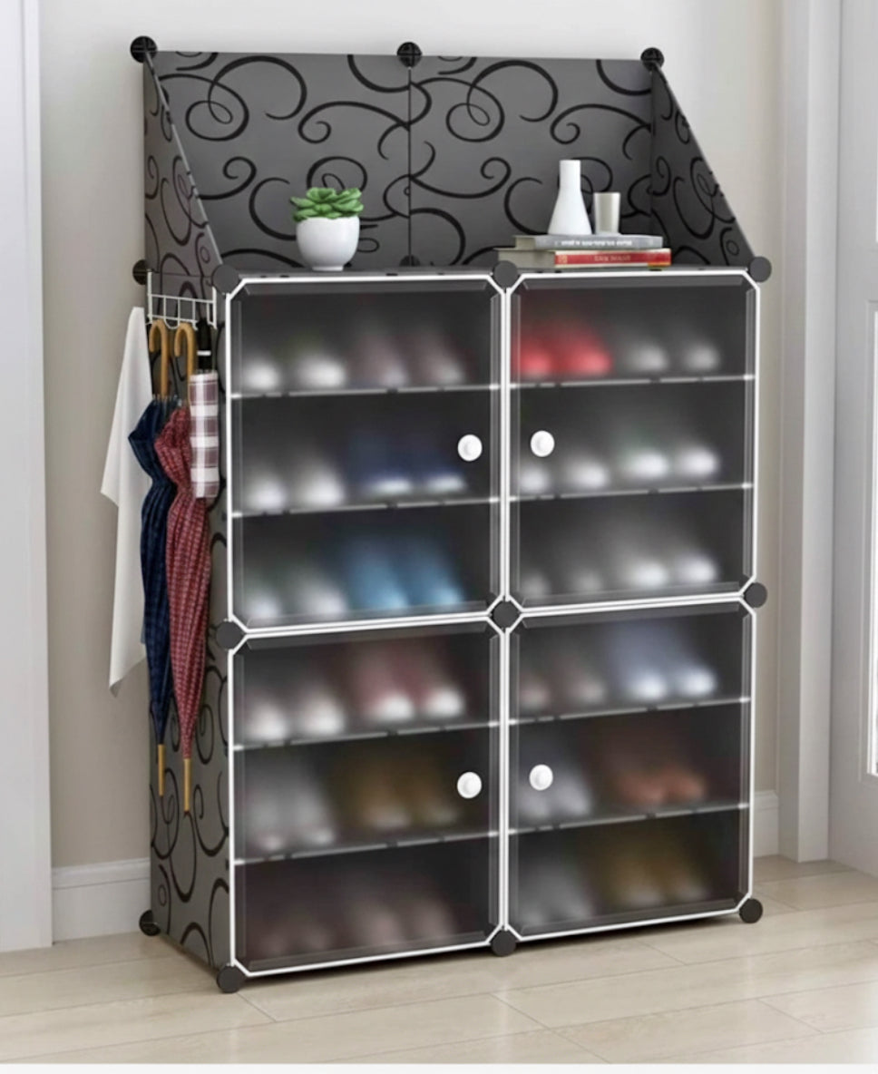 Zapatero Organizador 2 Filas Y 6 Pisos Estante Triangular