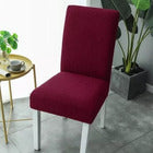 6 Funda De Silla Disenos Cuadros Spandex Color Cafe