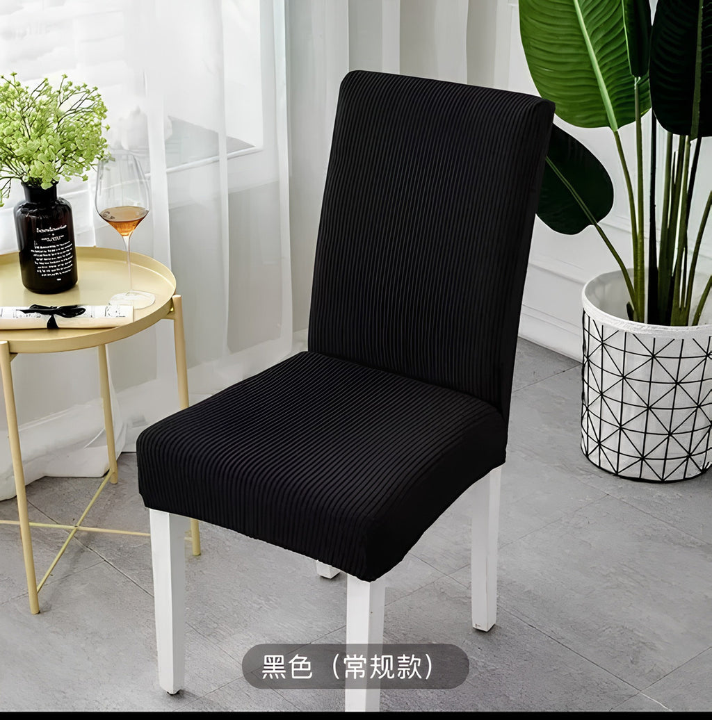 6 Funda De Silla Disenos Cuadros Spandex Color Cafe