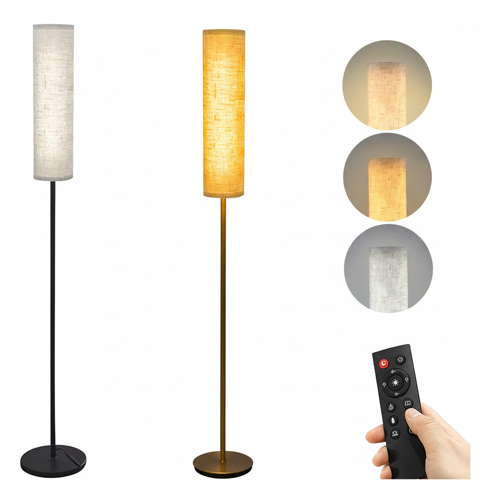 Lámpara De Pie Protección Ocular Control Remoto Inteligente Pantalla Amarillo