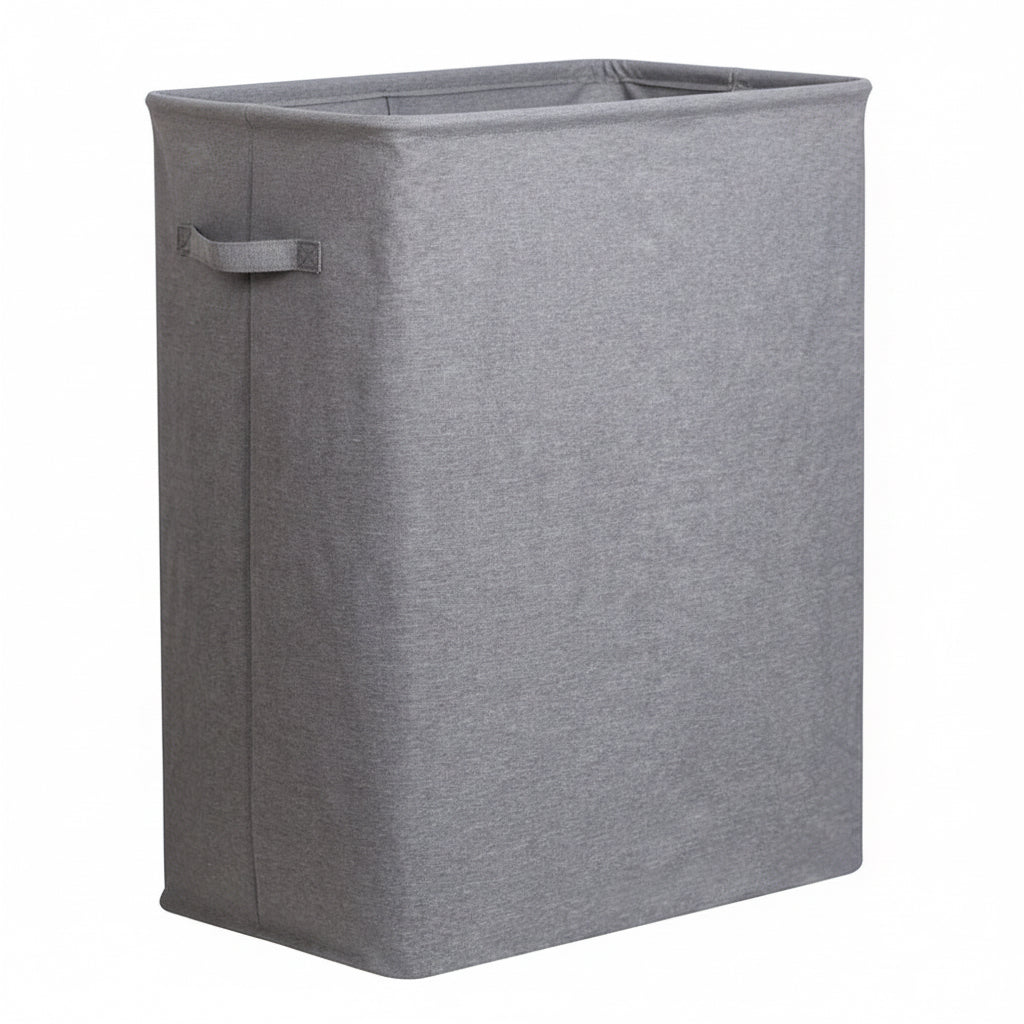 Cesto Canasto Ropa Sucia Plegable Borde Madera Con Tapa