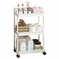 Carrito De Almacenamiento De 3 Niveles Con Asa, Cocina Blanco