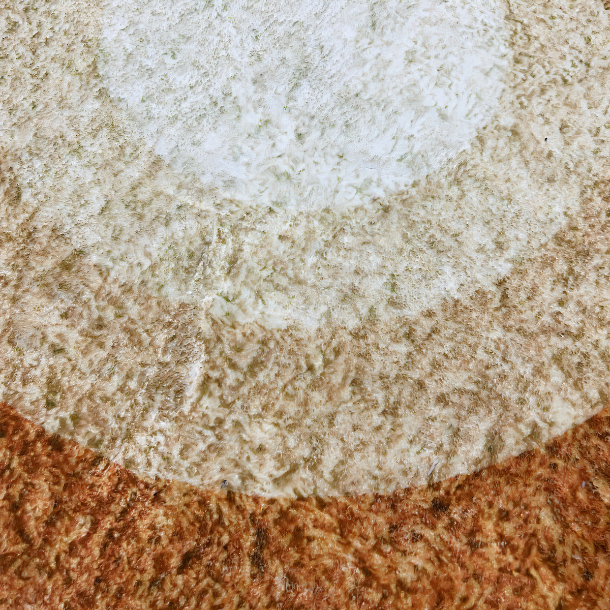 Alfombra Redonda Haiton 100cm Super Suave Color Dorado Algodón