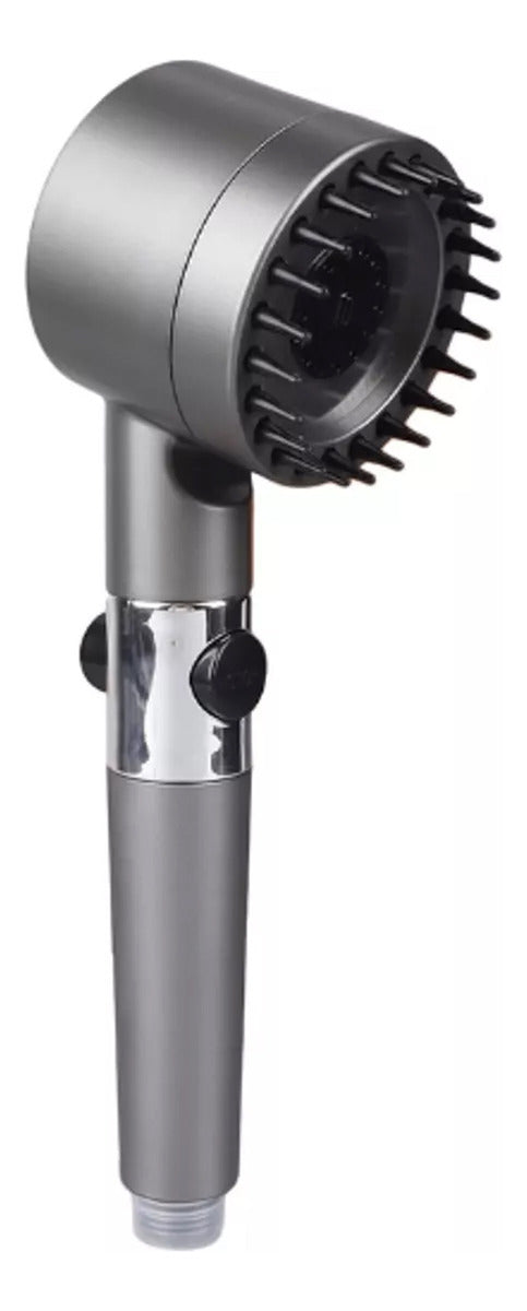 Cabezal Ducha Haiton Iónico Masaje Redondo 8cm Metal Gris Oscuro
