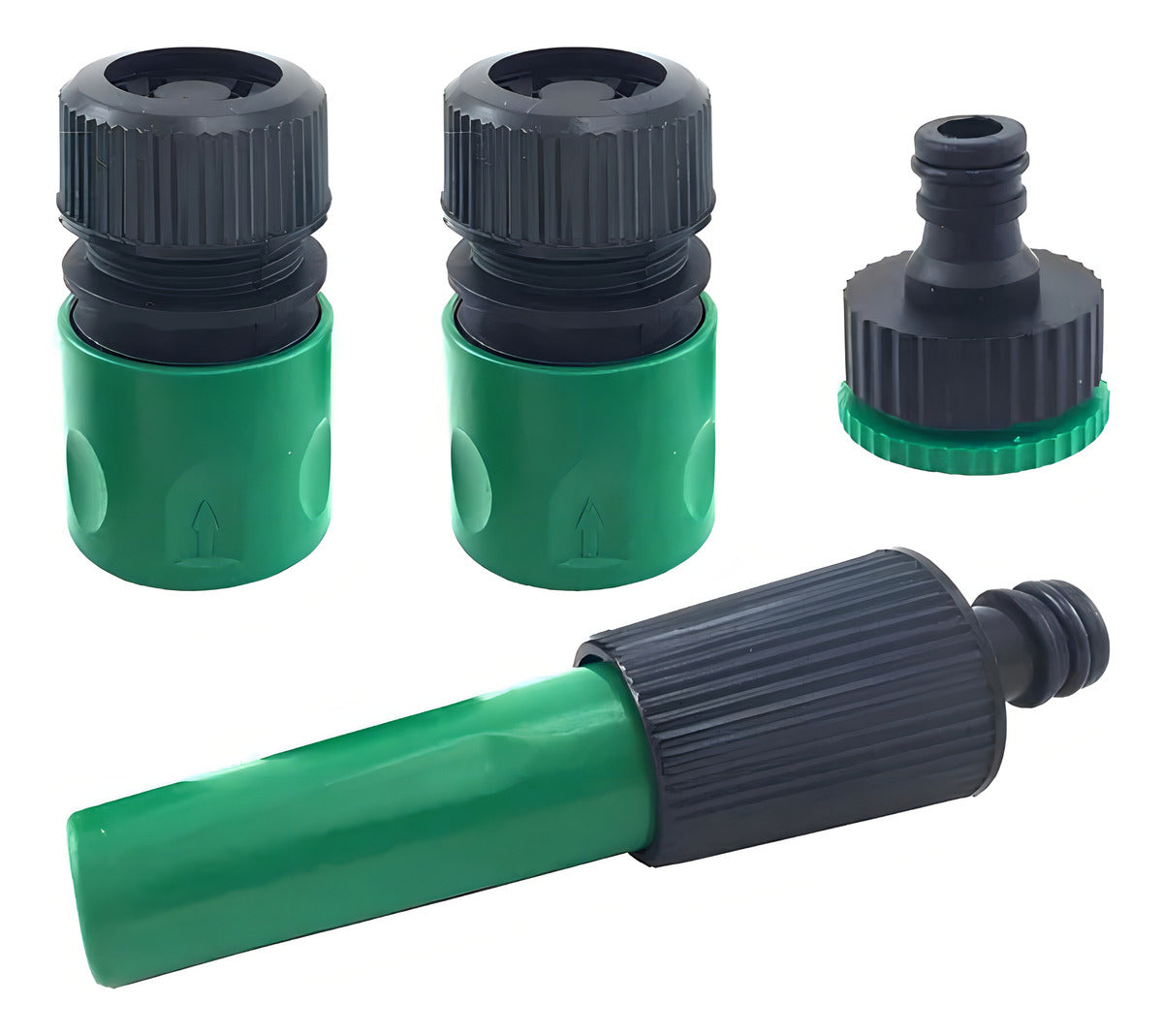 Manguera Haiton Jardín 1/2 Pulgada 25m Con Pistola Y Acoples Verdes