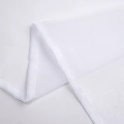 Cortina Velo Liso Con Argolla 140x220 Cm 2 Paño - Blanco Blanco