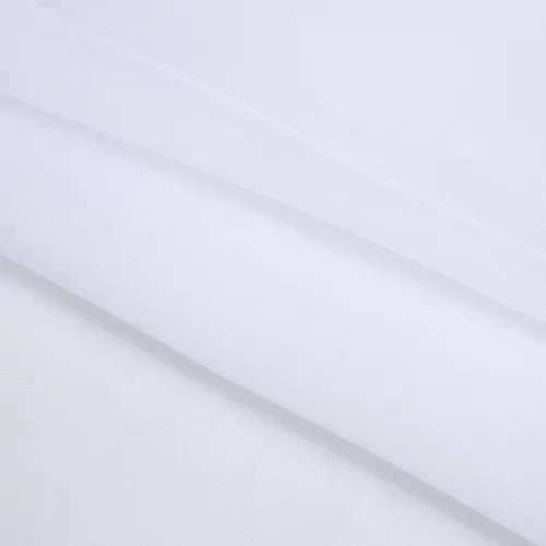 Cortina Velo Liso Con Argolla 140x220 Cm 2 Paño - Blanco Blanco