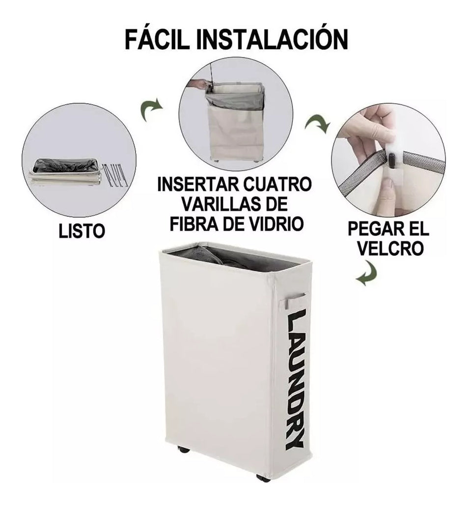 Cestos Ropa Sucia Organizadores Con Ruedas Modernos Colores