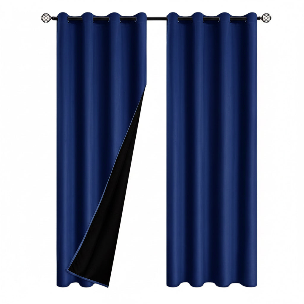 Cortina Blackout Engomada 132x220 2 Paños Tela Fresca