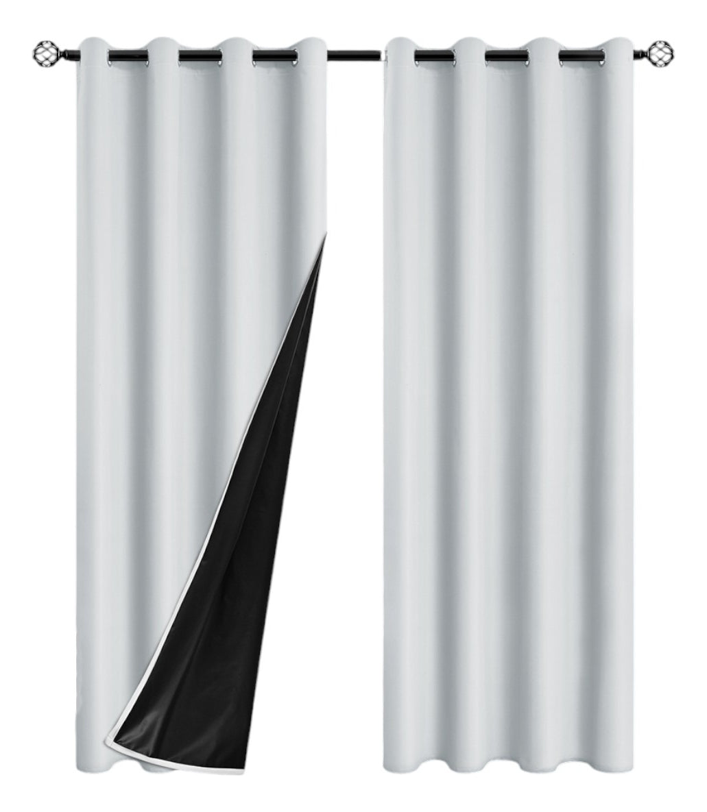 Cortina Blackout Engomada 132x220 2 Paños Tela Fresca