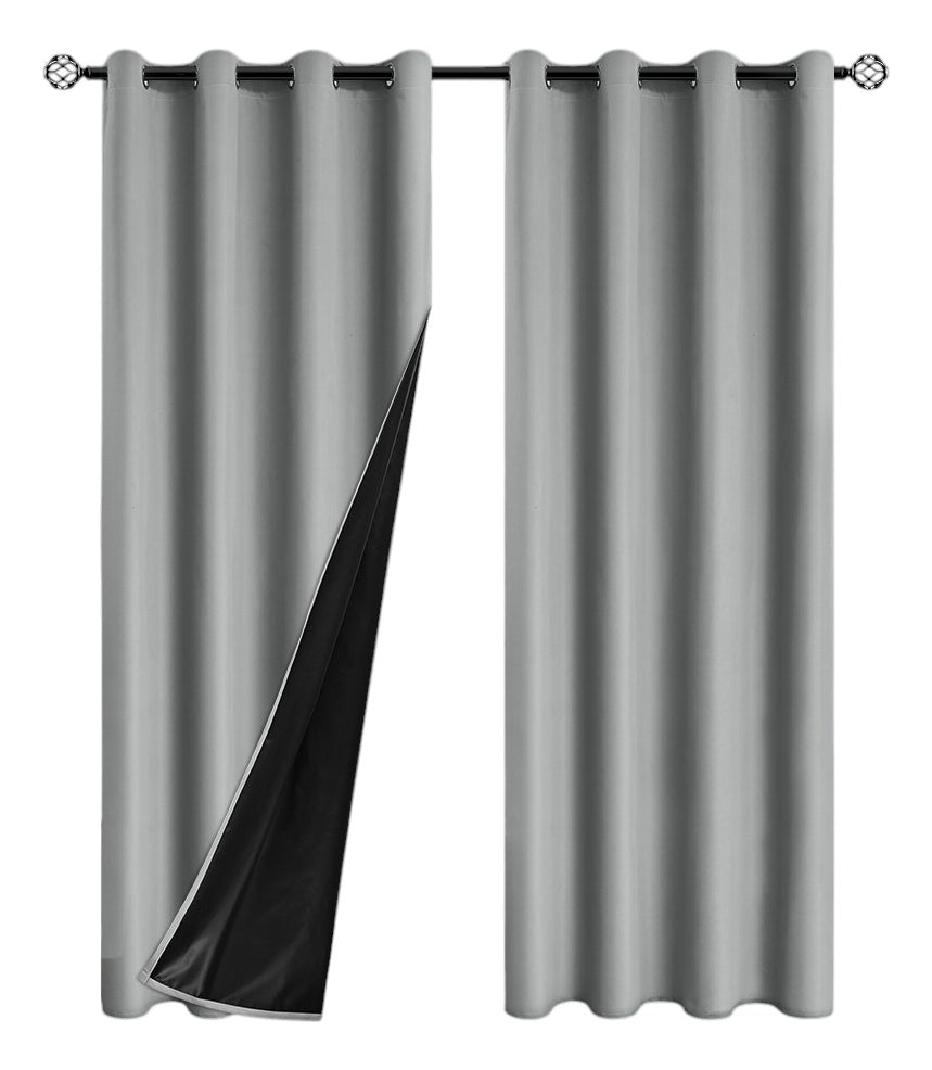 Cortina Blackout Engomada 132x220 2 Paños Tela Fresca