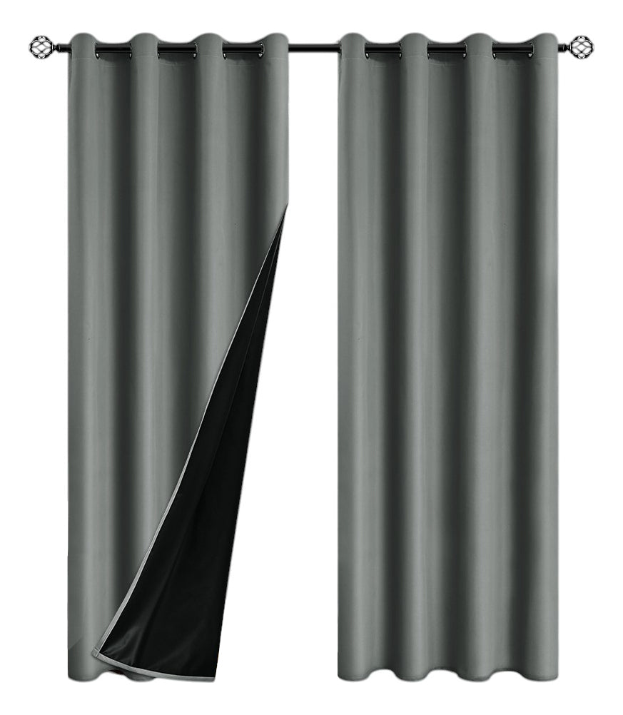 Cortina Blackout Engomada 132x220 2 Paños Tela Fresca