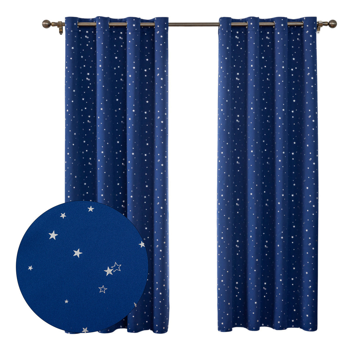 2 Paños Cortina Niña Niño Semi Blackout 140x220 Cm