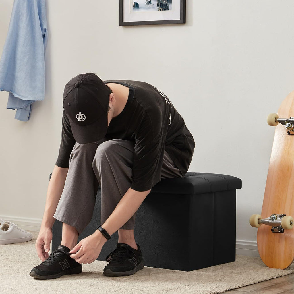 Banqueta Baul Sillon Pie De Cama Silla Organizador Plegable