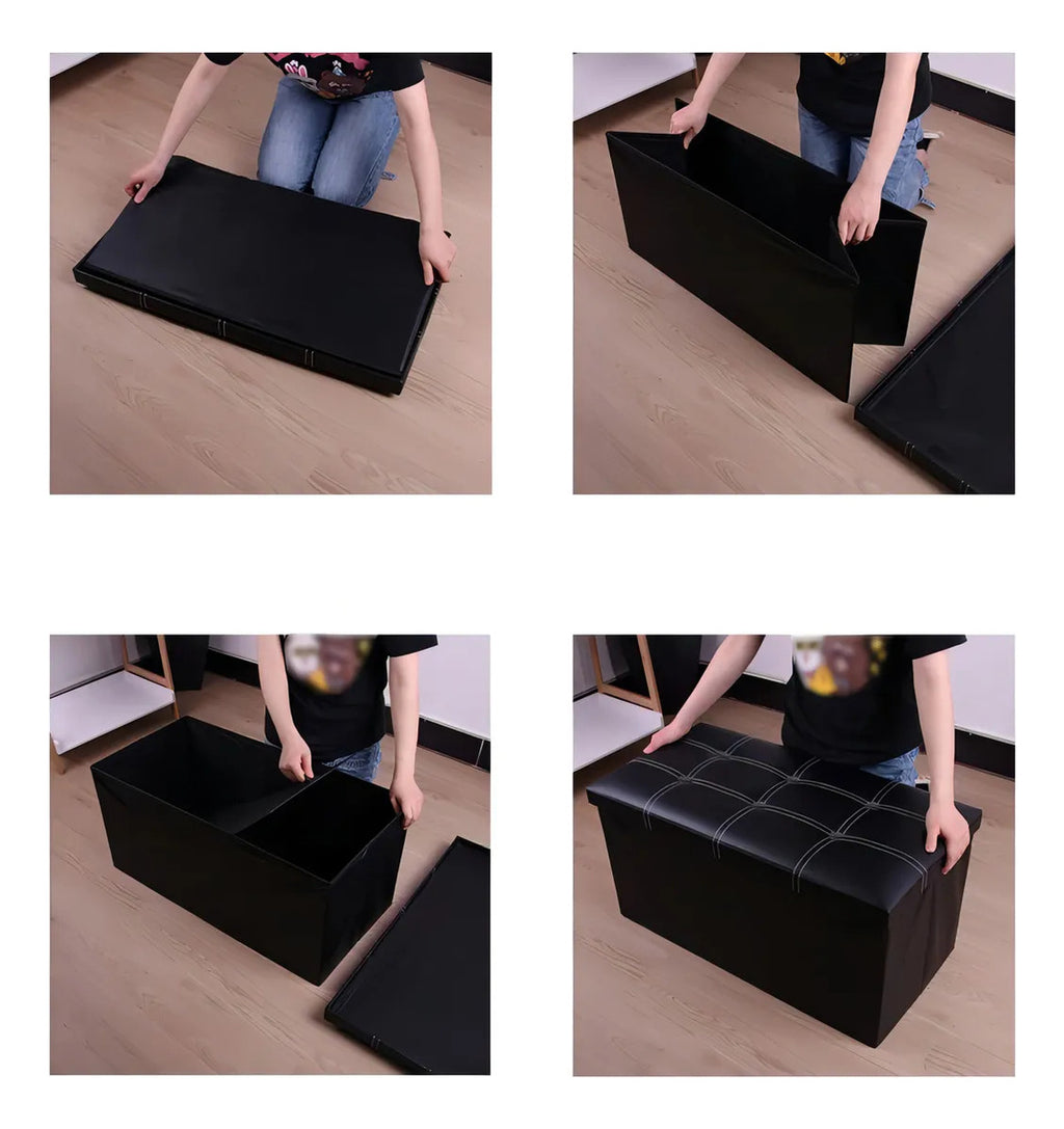 Banqueta Baul Sillon Pie De Cama Silla Organizador Plegable