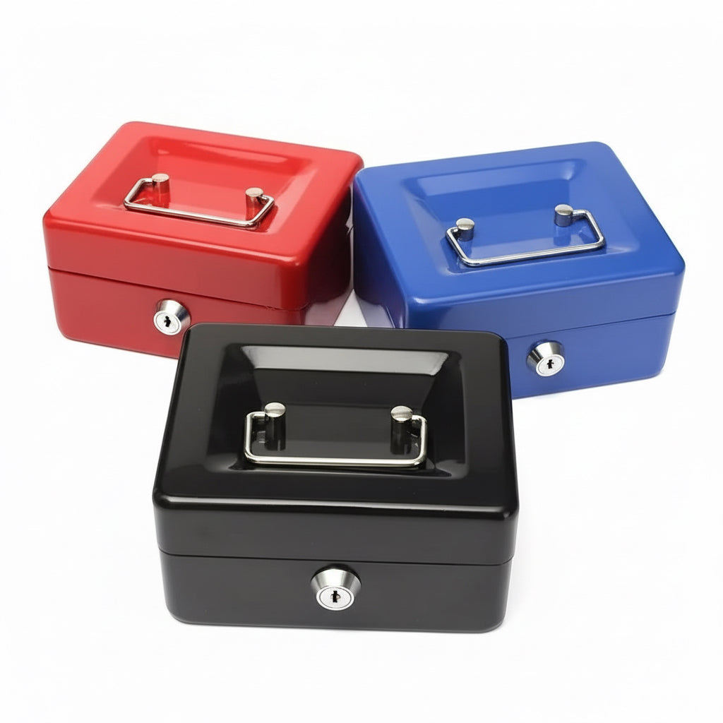 Caja Fuerte Metálica Con Llave Para Dinero 20x16x9cm