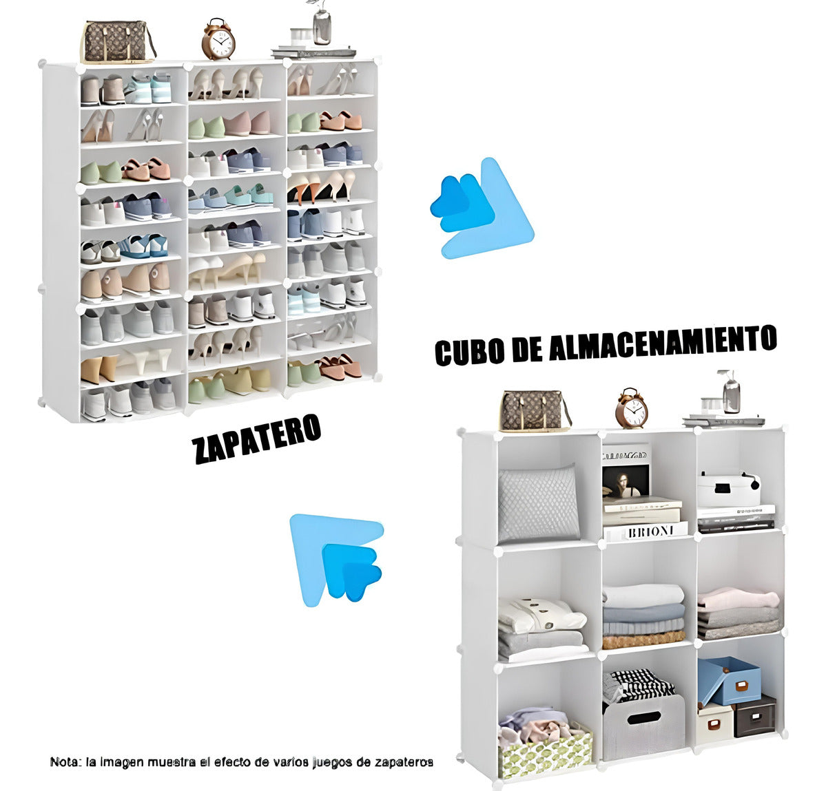 Organizador Zapato 2 Filas Y 6 Pisos Estante Para 24 Pares Negro