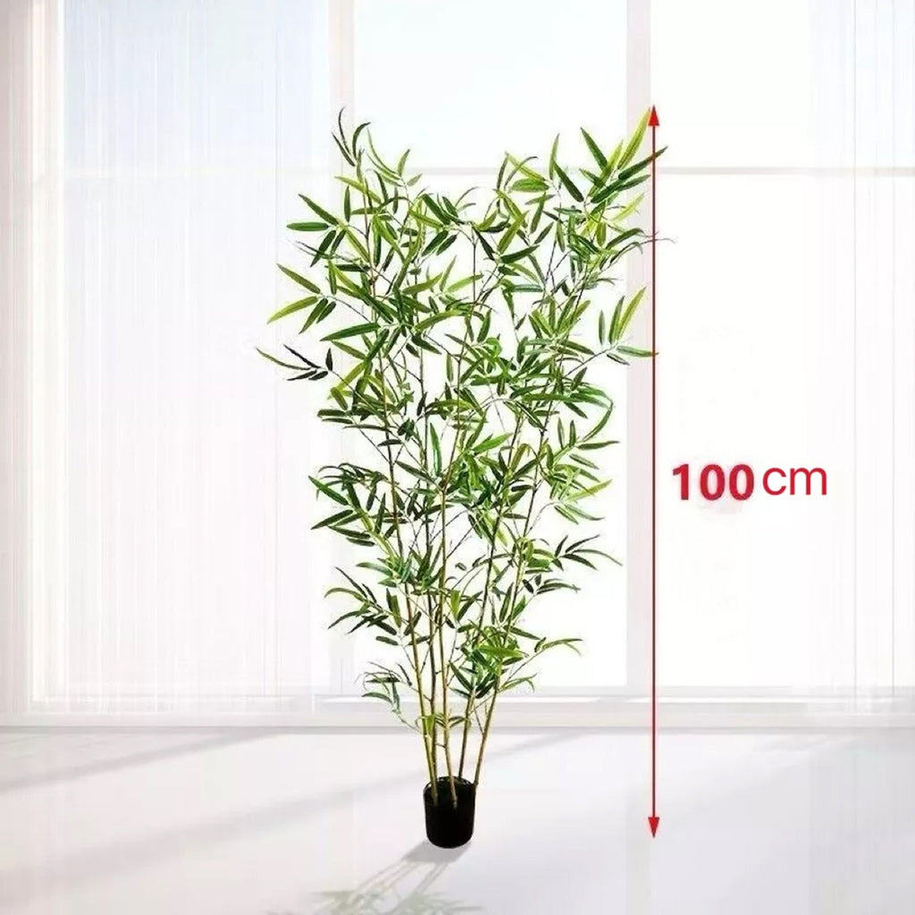 Bambú Artificial Planta Artificial 100 Centímetros Verde