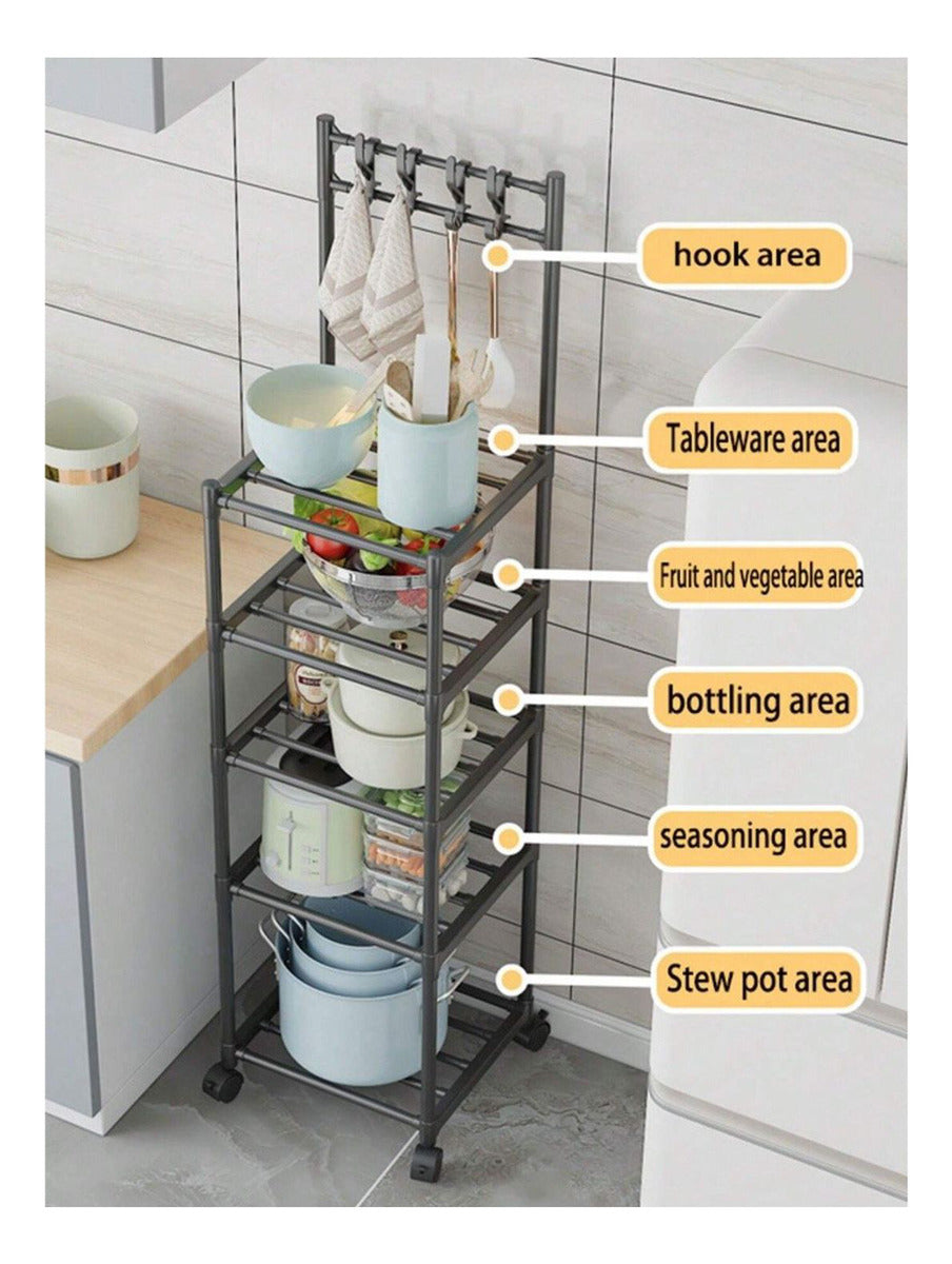 Estante Organizador 5 Niveles Multifuncional Repisas Cocina