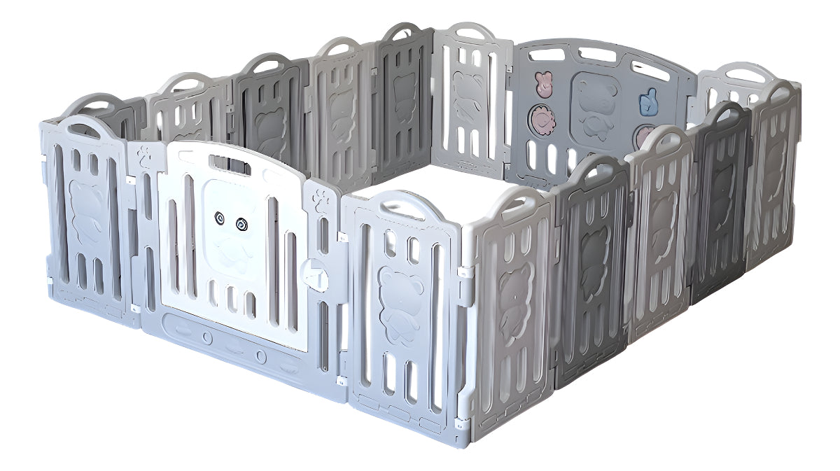 Corral Para Bebe Plegable Con Cerro De Seguridad Portátil Color Rosa Diseño De La Tela Oso