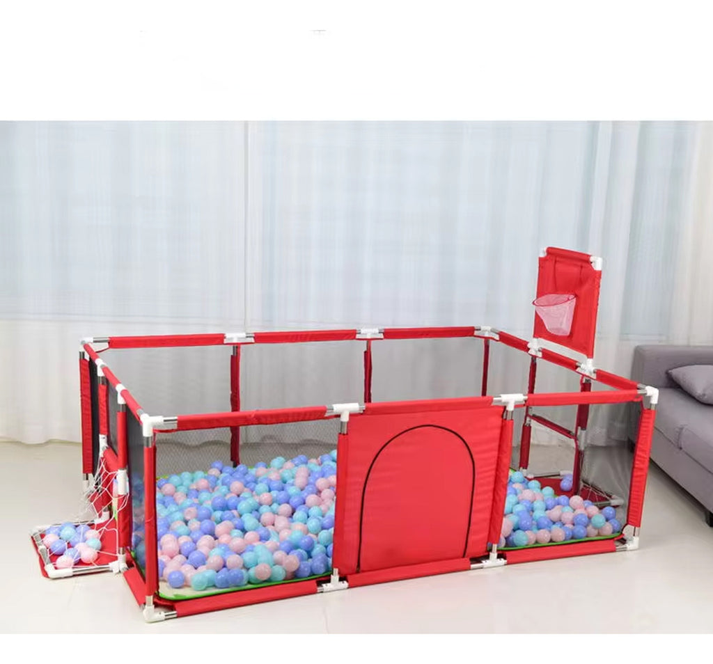 Corral Para Bebé Con Vallas, Arco Futbol Aro Basquet Niños