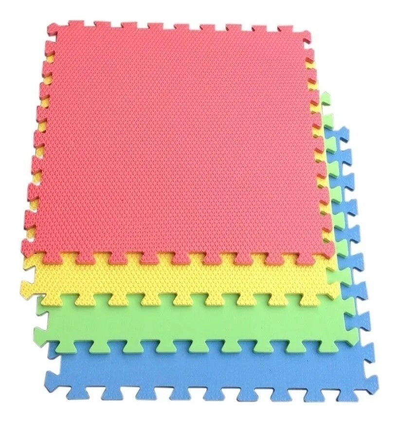 Pack 6 Unidad Piso Puzzle Alfombra Goma Eva Antigolpes 60x60 Lisa