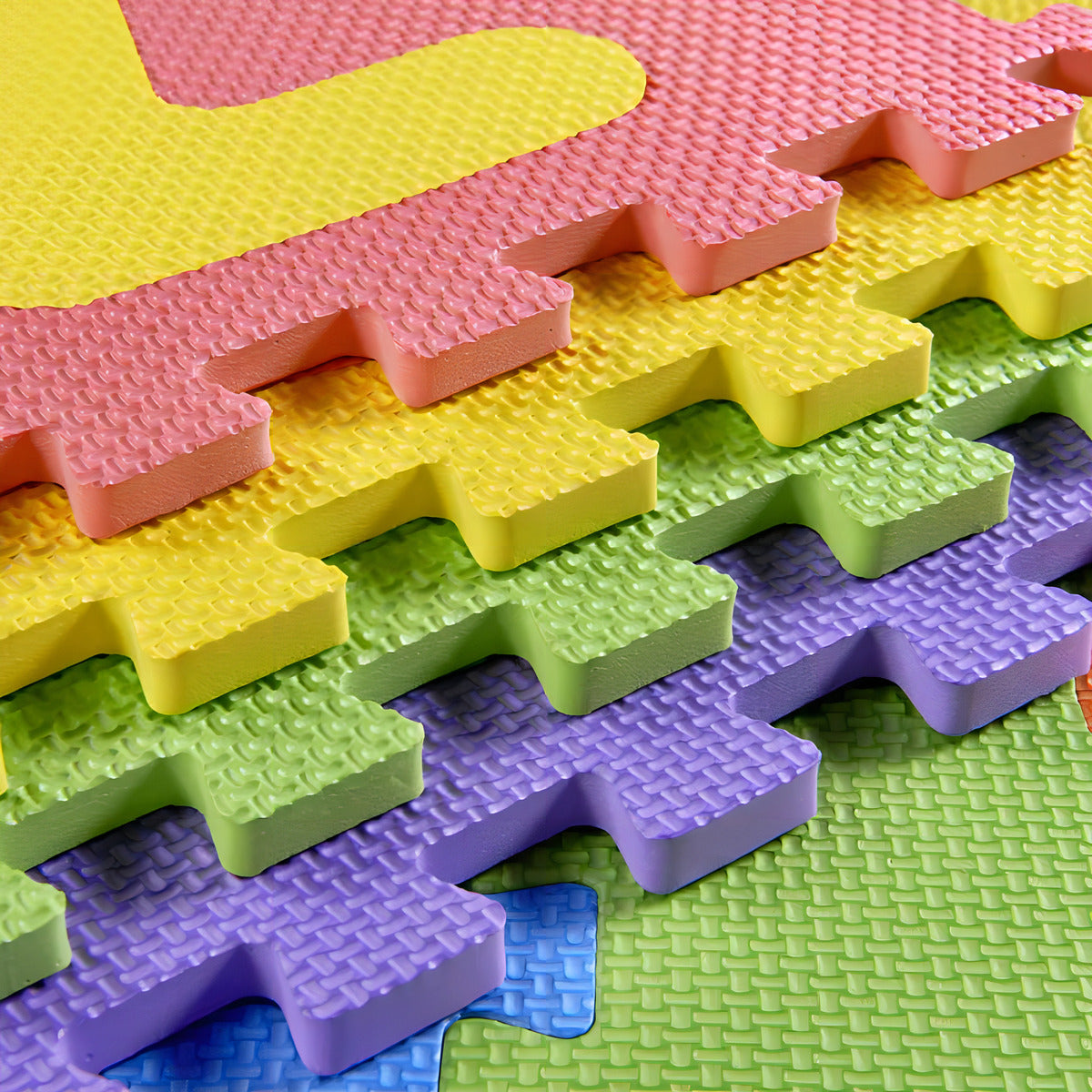 Tapete Encastrable Para Bebé Haiton Alfombra Bebe Goma Eva, Letras Color Surtidos Letras 30cm X 30cm 8 Mm X 26u