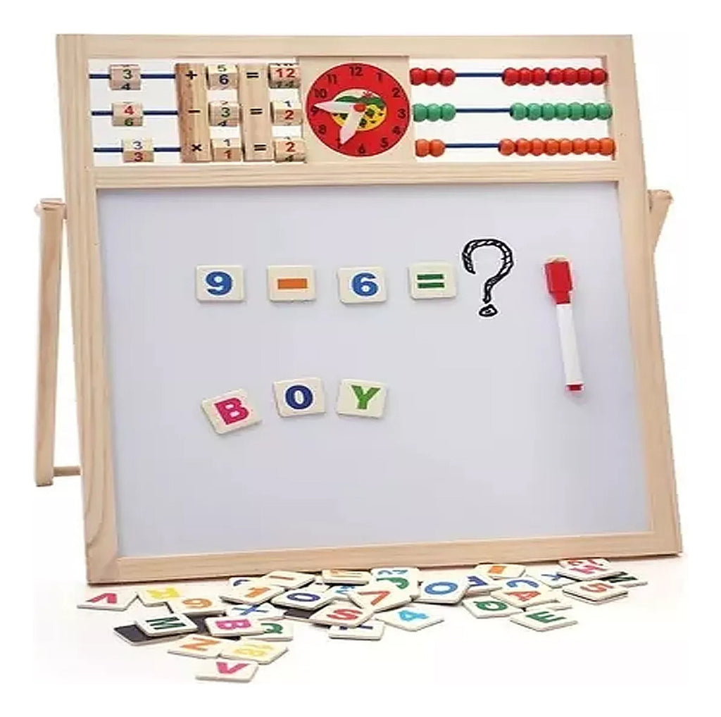 Pizarra Doble Para Niños Educativa Plumon Y Tiza