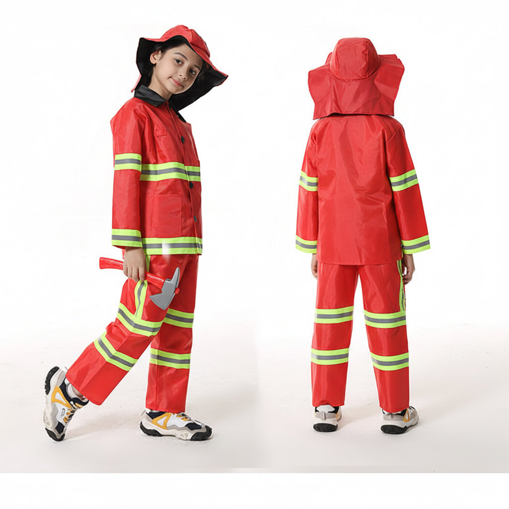 Set De Trajes Disfraces Cuentos Infantiles Varios Personajes Talla M 110-120cm Bombero
