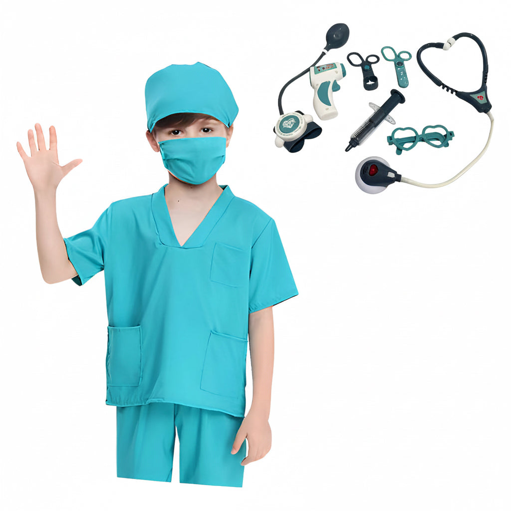 Set De Trajes Disfraces Cuentos Infantiles Varios Personajes Talla S 90-110cm Doctor