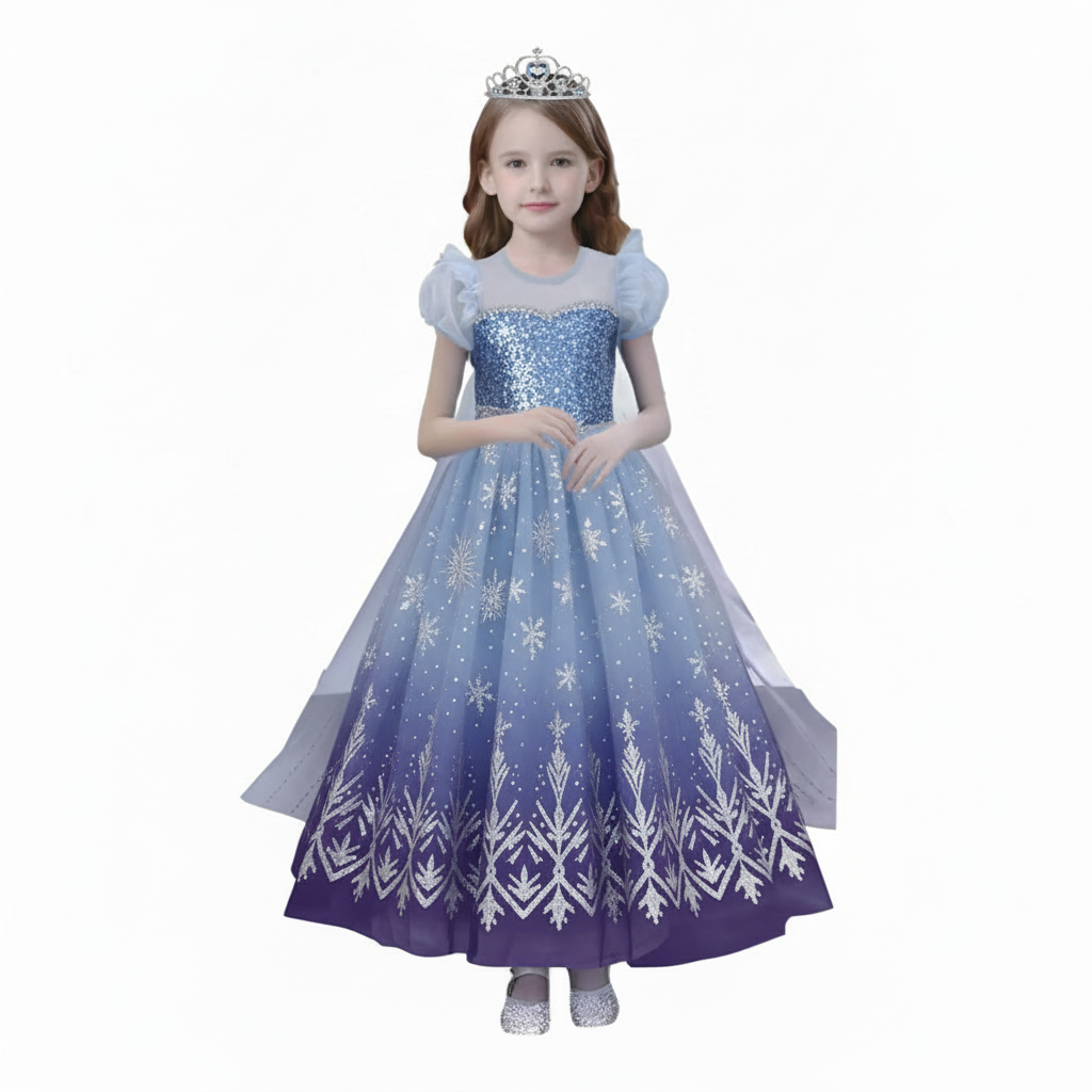 Set De Trajes Disfraces Cuentos Infantiles Varios Personajes Talla M 110-120cm Princesa Elsa