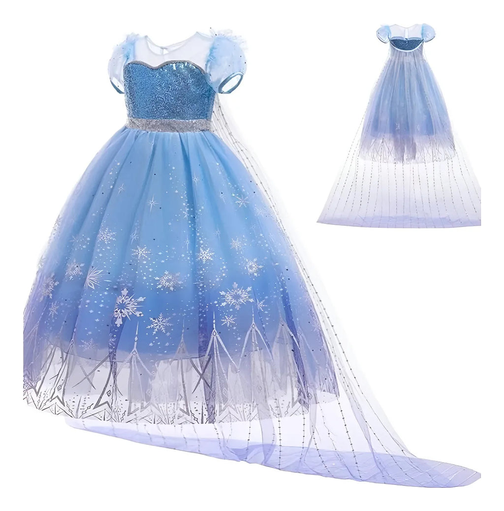Set De Trajes Disfraces Cuentos Infantiles Varios Personajes Talla M 110-120cm Princesa Elsa