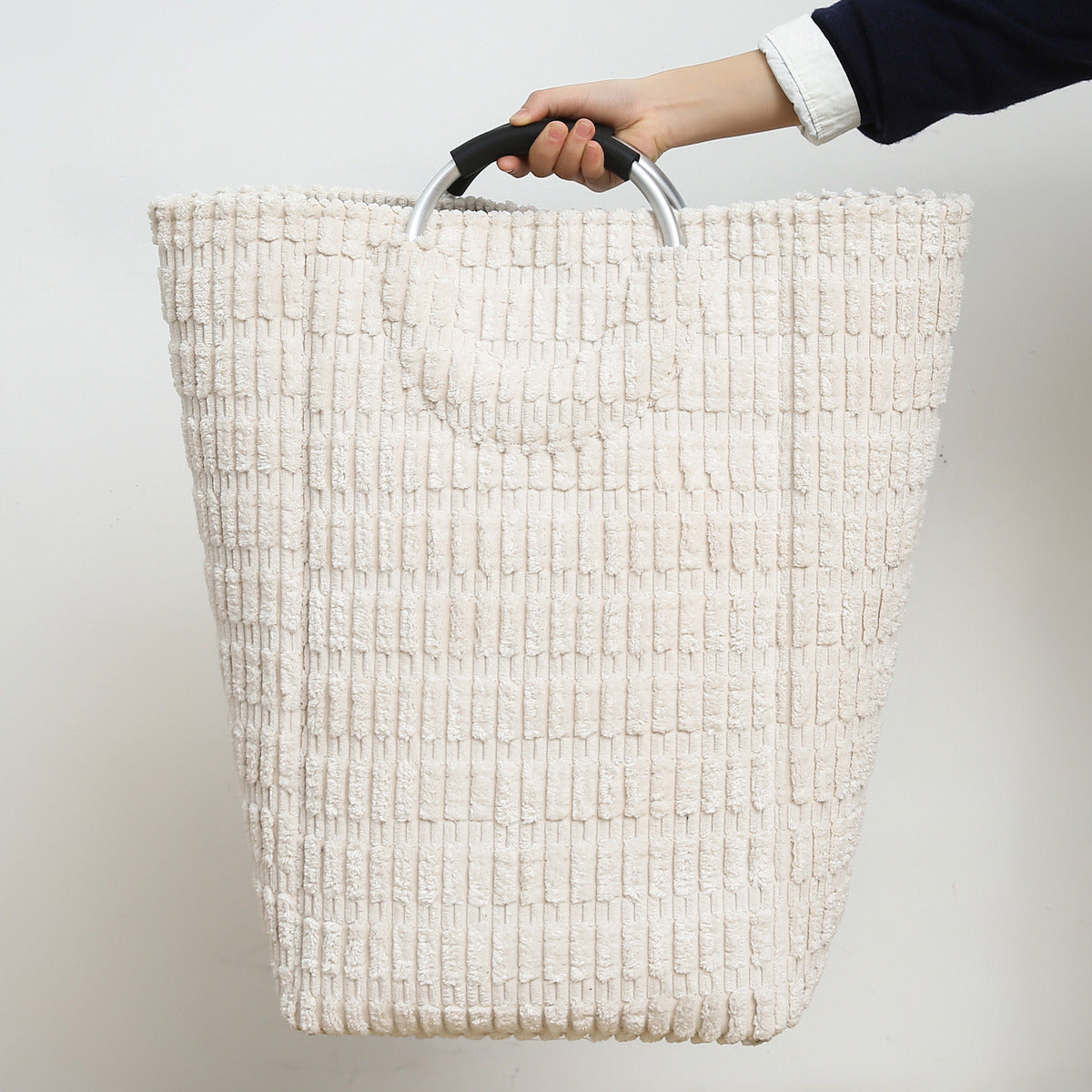 Canasto Cesto Tela Organizador Multiuso Para Ropa Sucia Beige